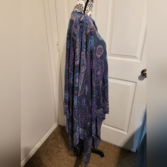 Pashmina cashmere poncho wrap‎ - Picture 2 of 4